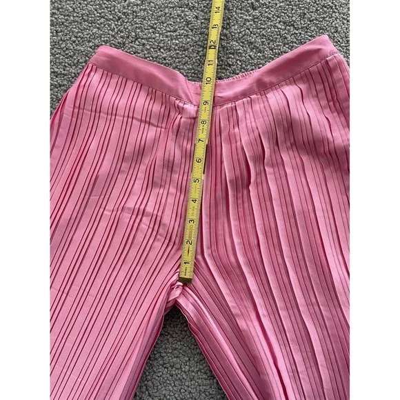 Free People Rococo Sand Women Wide Leg Pleated Mid Rise Pink Pants Sz XS New